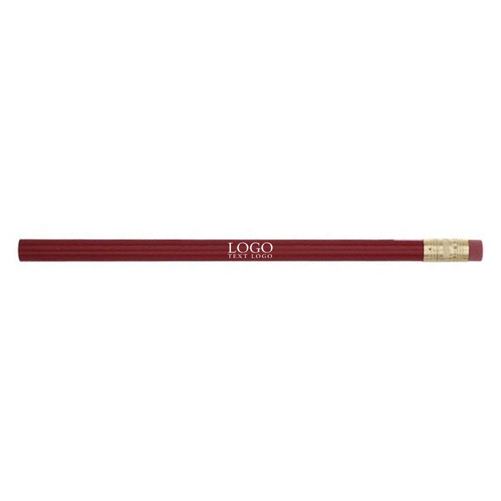 Red Personalized Jumbo Pencil Carpenter Pencil with Logo