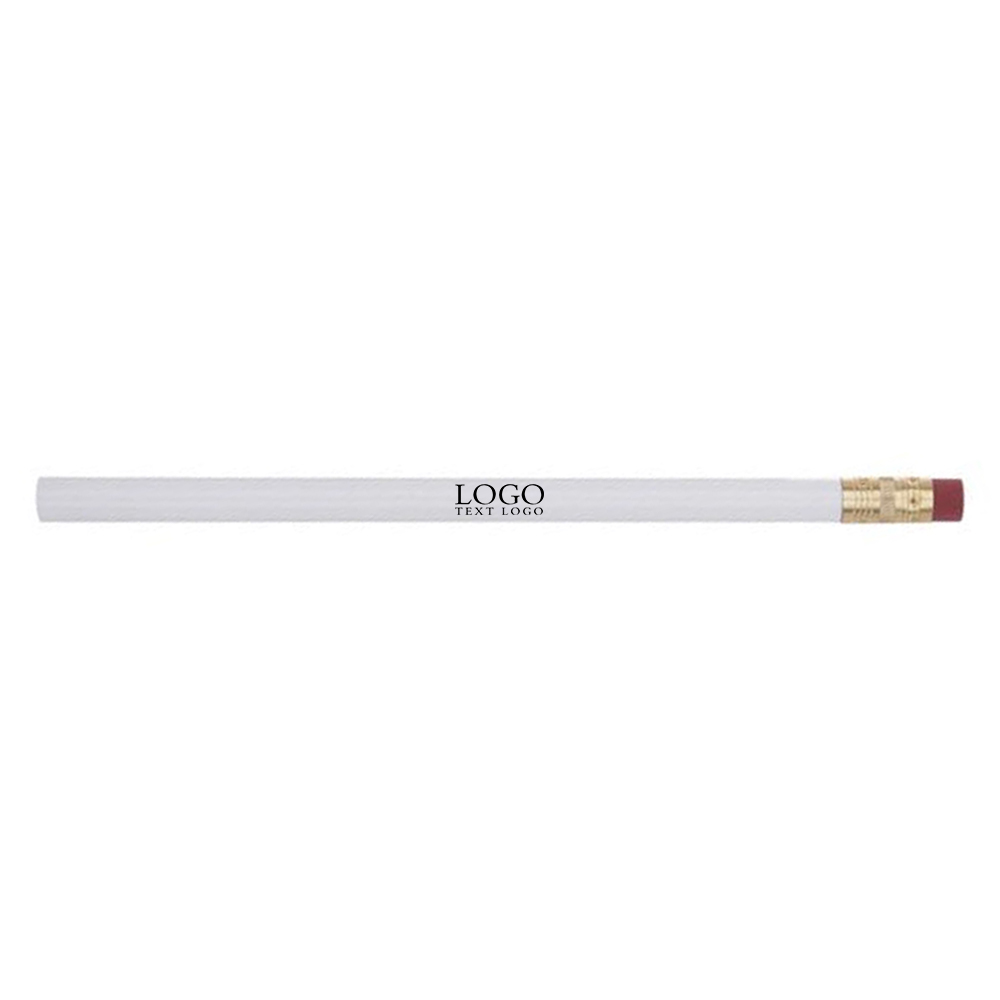 White Personalized Jumbo Pencil Carpenter Pencil with Logo