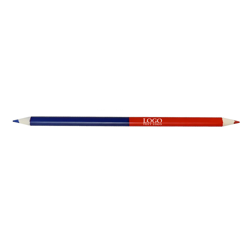 Wooden Red and Blue Mark Draw Carpenter Pencil with Logo