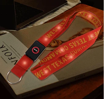 Brugerdefinerede lysende vævede nøglesnore