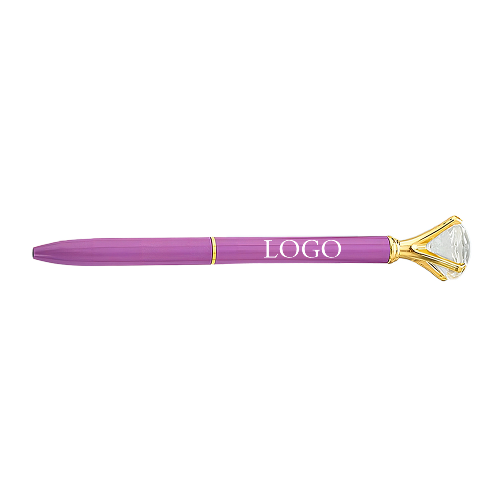 Purple Diamond Ballpoint Pen with Logo