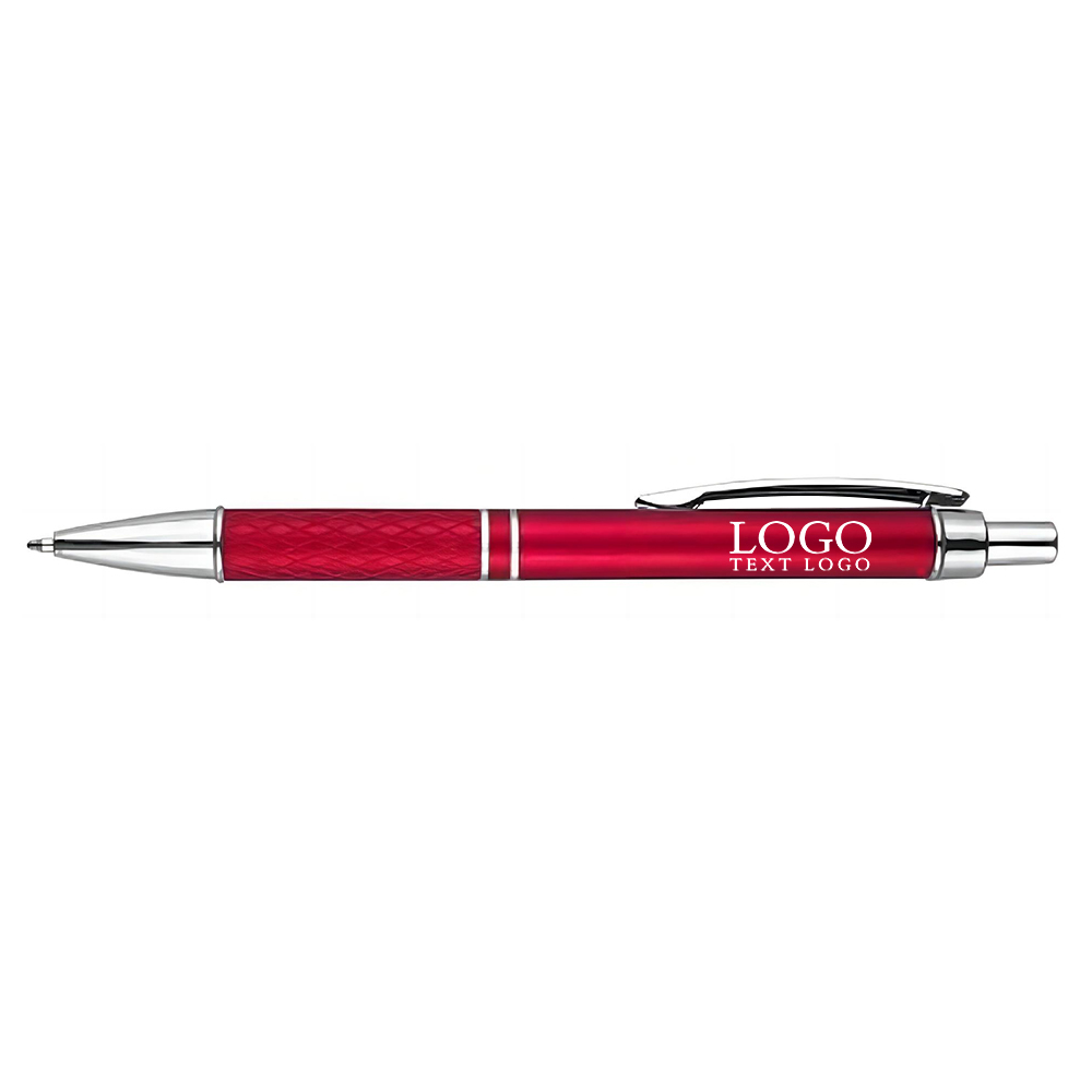 Red Click Action Ballpoint Pen with Logo