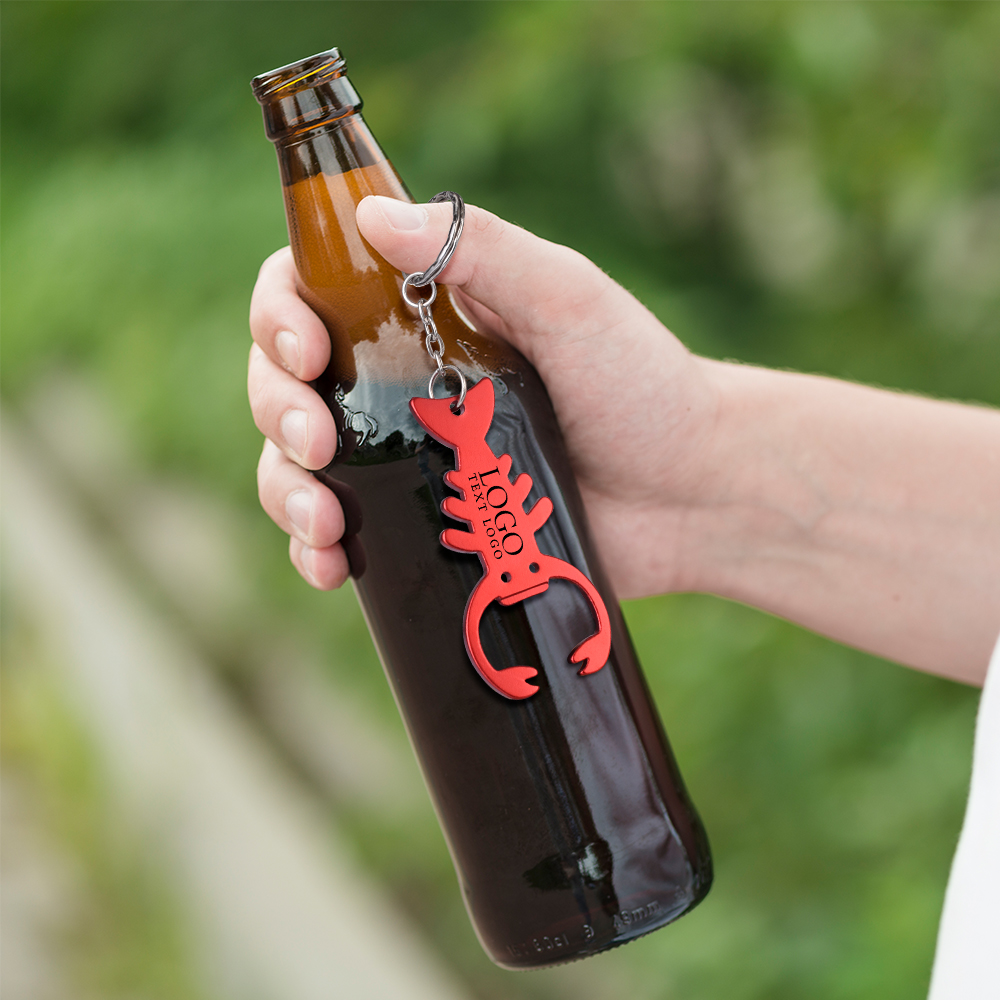 Lobster-Shaped Keychain Bottle Opener