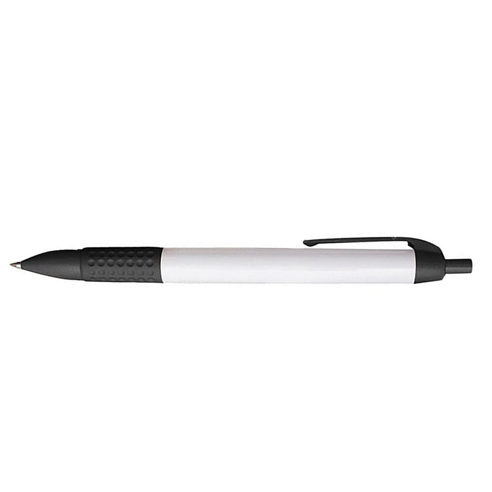 Custom Click Ballpoint Pens with Grip - Black