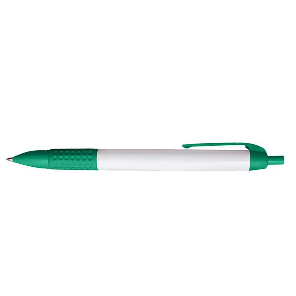 Custom Click Ballpoint Pens with Grip - Green