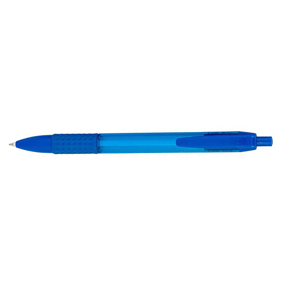 Customized Stick Pens with Gripper - Blue