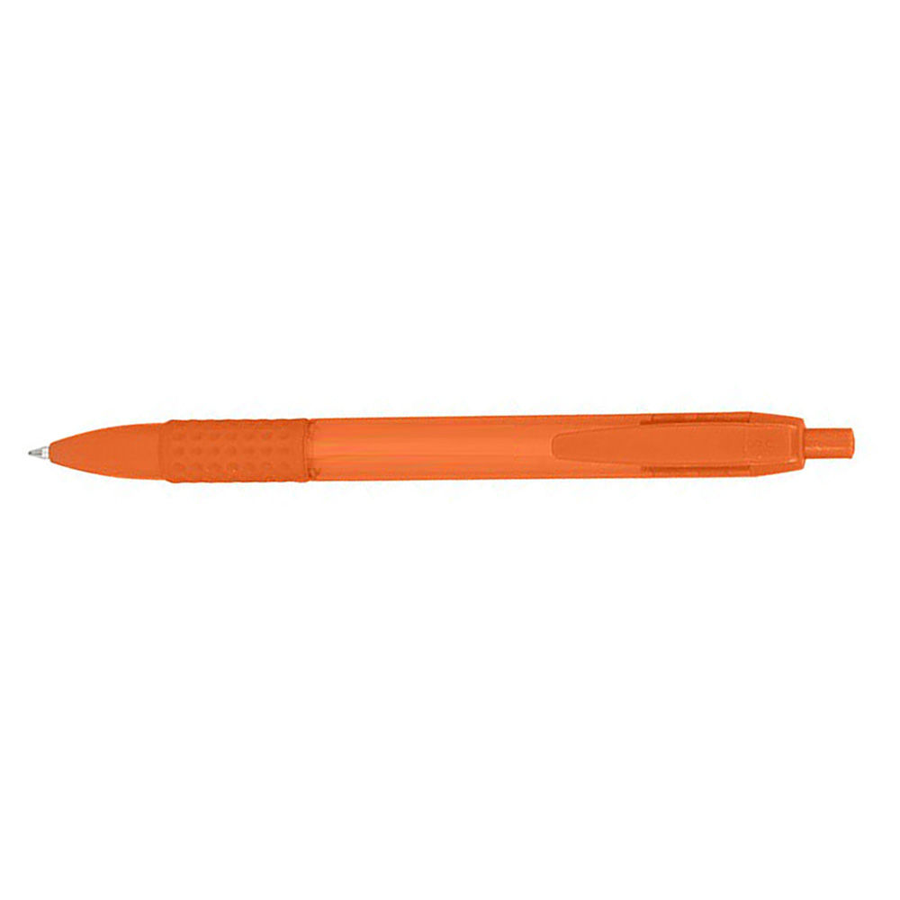 Customized Stick Pens with Gripper - Orange