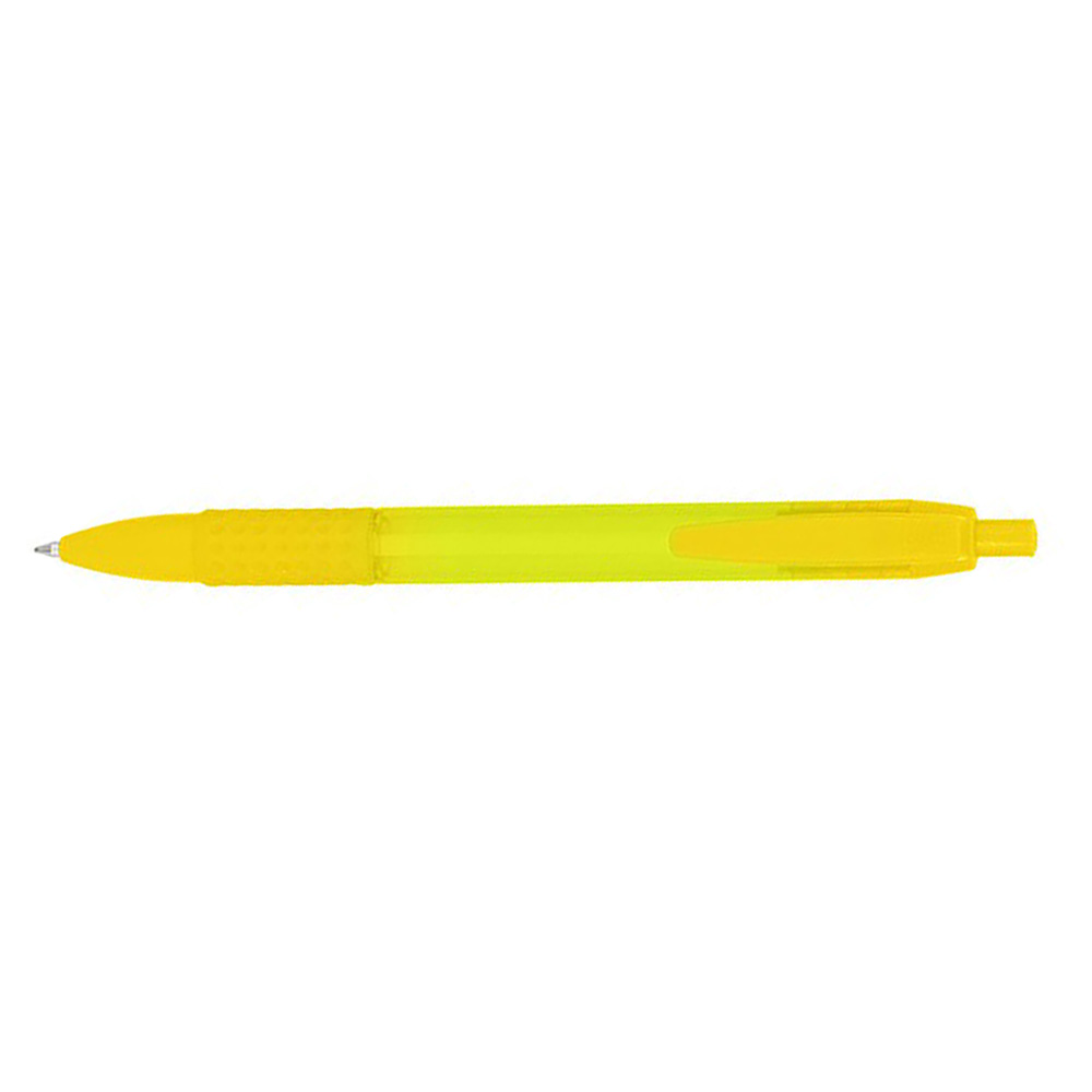 Customized Stick Pens with Gripper - Yellow