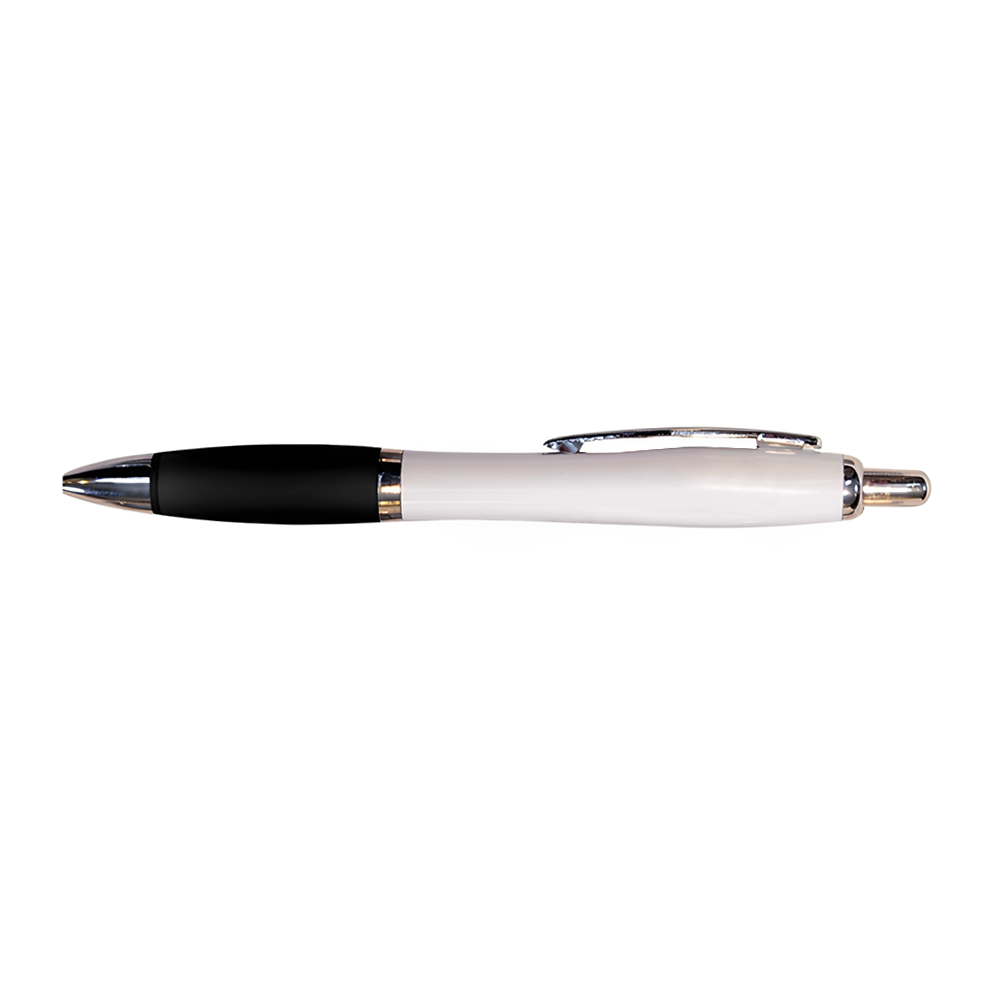 White Black Retractable Basset III Pen