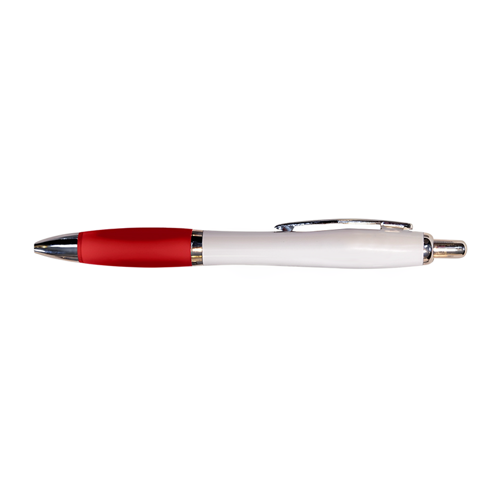 White Red Retractable Basset III Pen