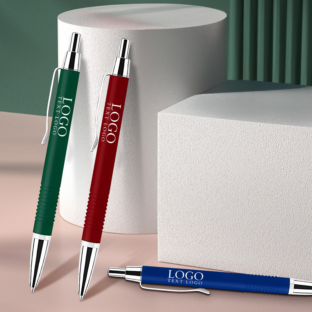 Click Action Brass Ballpoint Pen With Chrome Clip