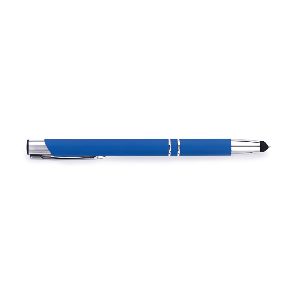 Custom-Soft-Touch-Retractable-Metal-Pen-Blue
