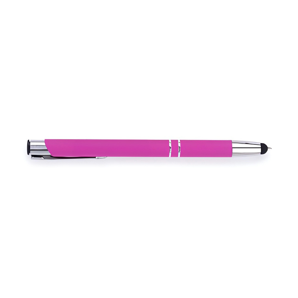 Custom-Soft-Touch-Retractable-Metal-Pen-Pink