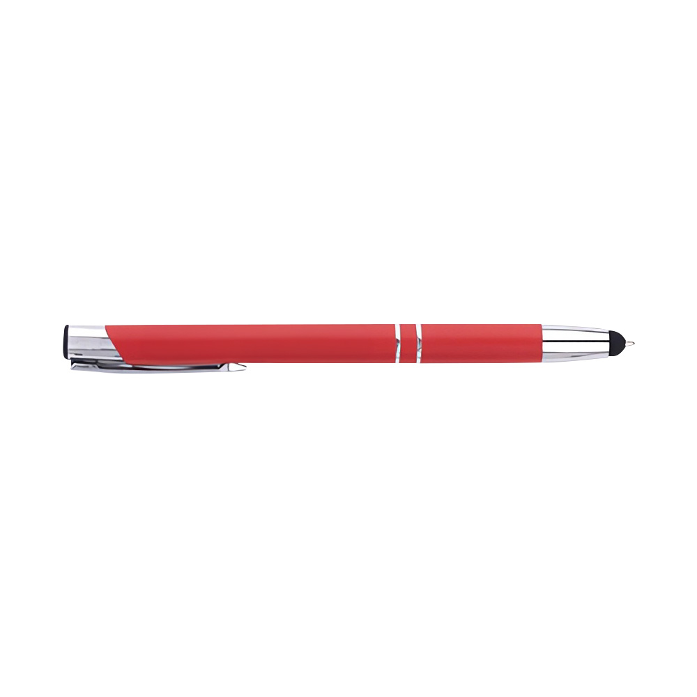 Custom-Soft-Touch-Retractable-Metal-Pen-Red