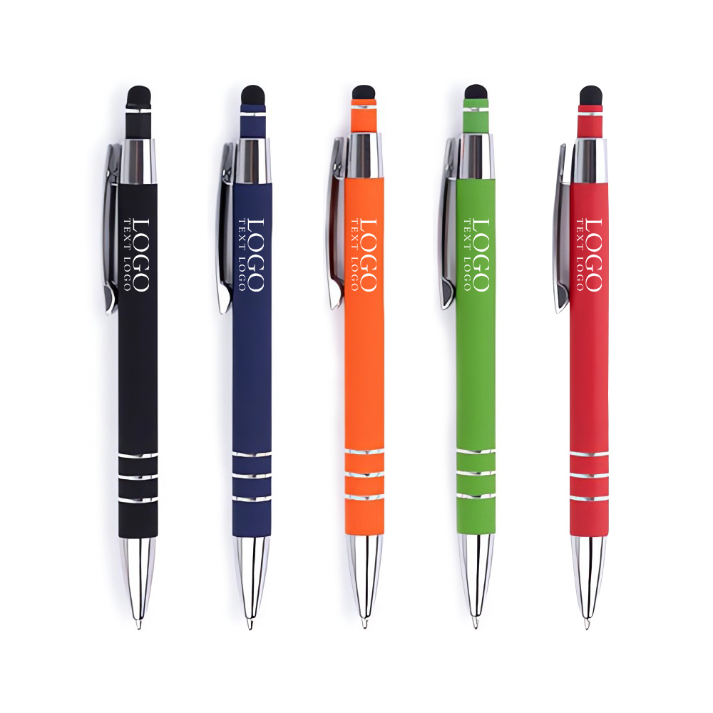Customize Soft Touch Metal Pen with Stylus