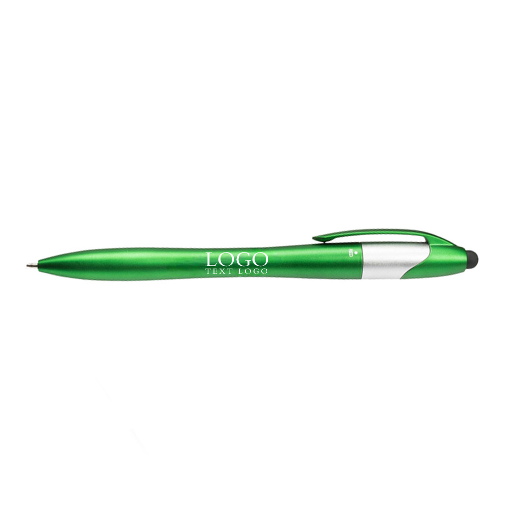 Green Multi-Functional Slimster Plastic Pen with Logo