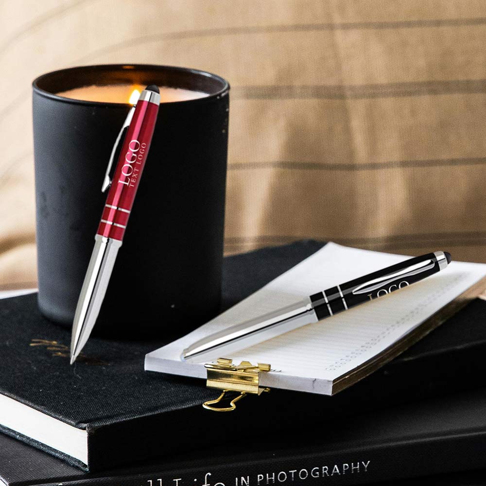 Personalized Metal Ballpoint Pen with Stylus