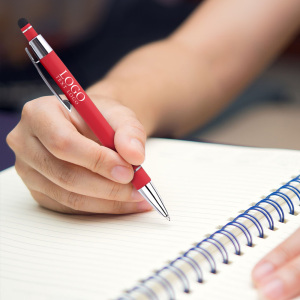 Custom Soft Touch Metal Pen with Stylus