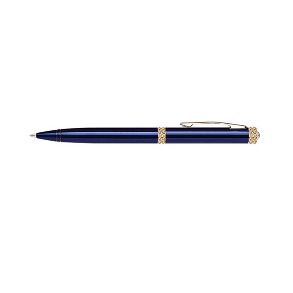 Personalized Twist Action Brass Ballpoint Pen Blue