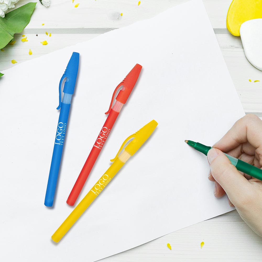 Printed Grip Stick Pens Promos with logo Custom 