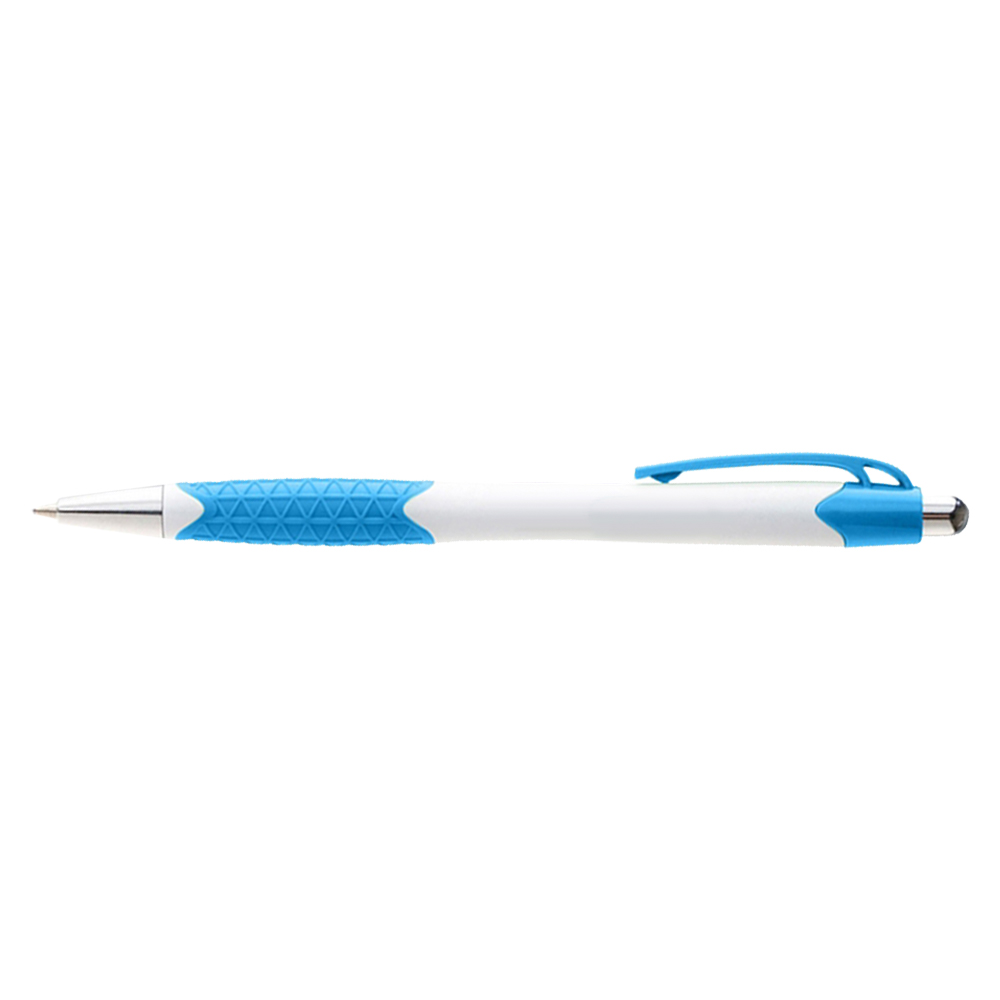 Promotional Soft Grip Island Click Pen Blue Color