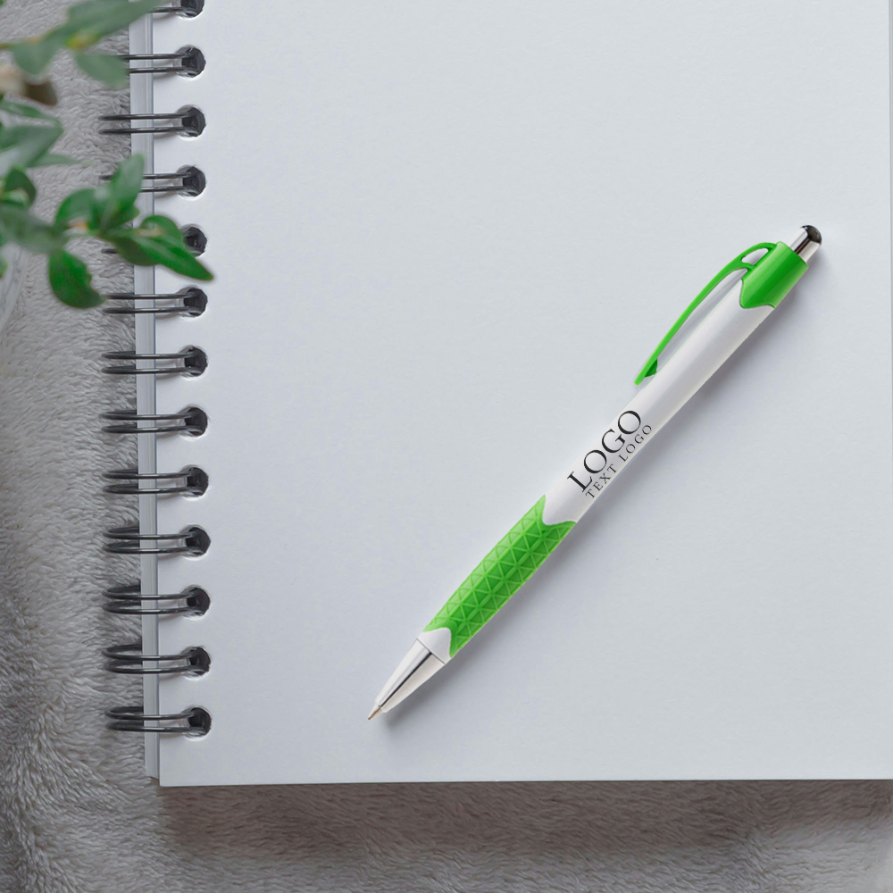 Promotional Soft Grip Island Click Pen Green