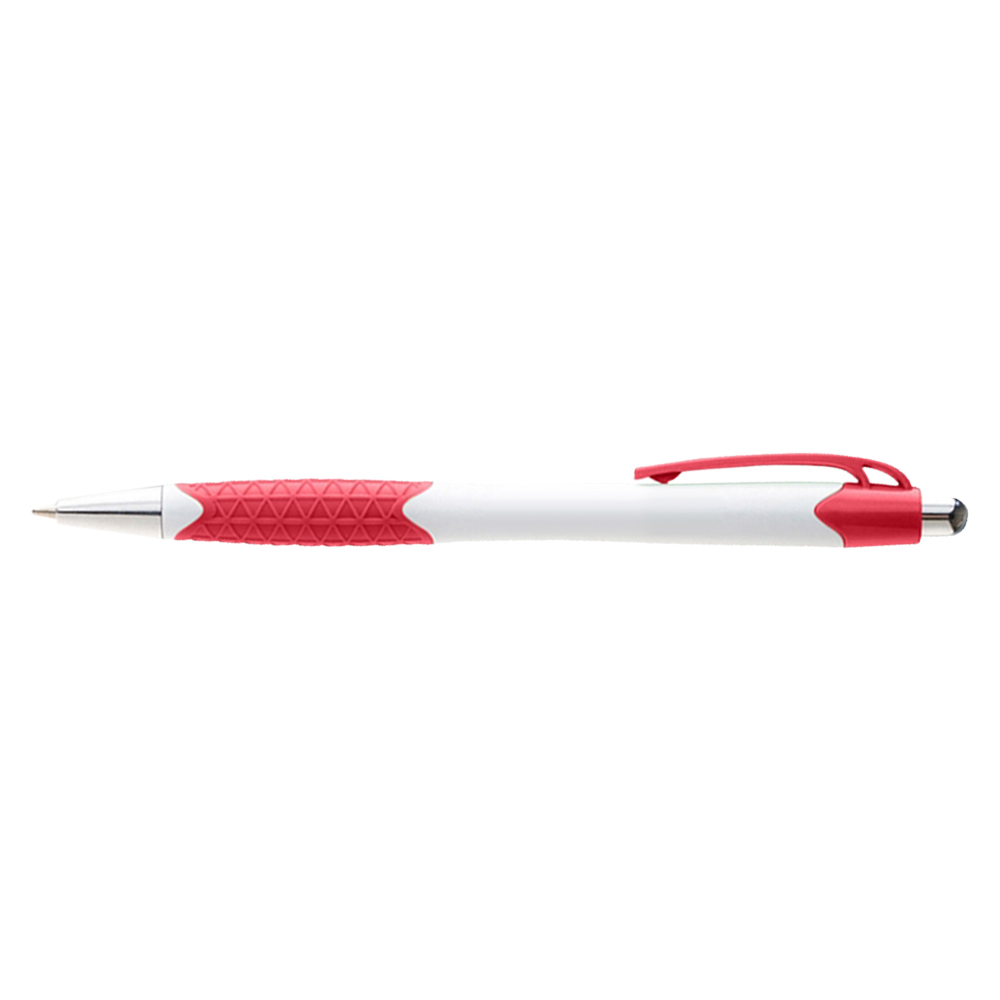 Promotional Soft Grip Island Click Pen Red Color