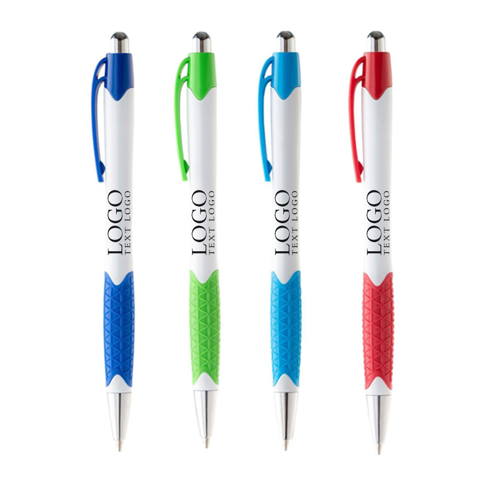 Promotional Soft Grip Island Click Pen with logo
