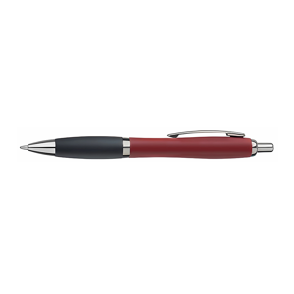 Satin Basset Custom Full Color Click Pens-Red