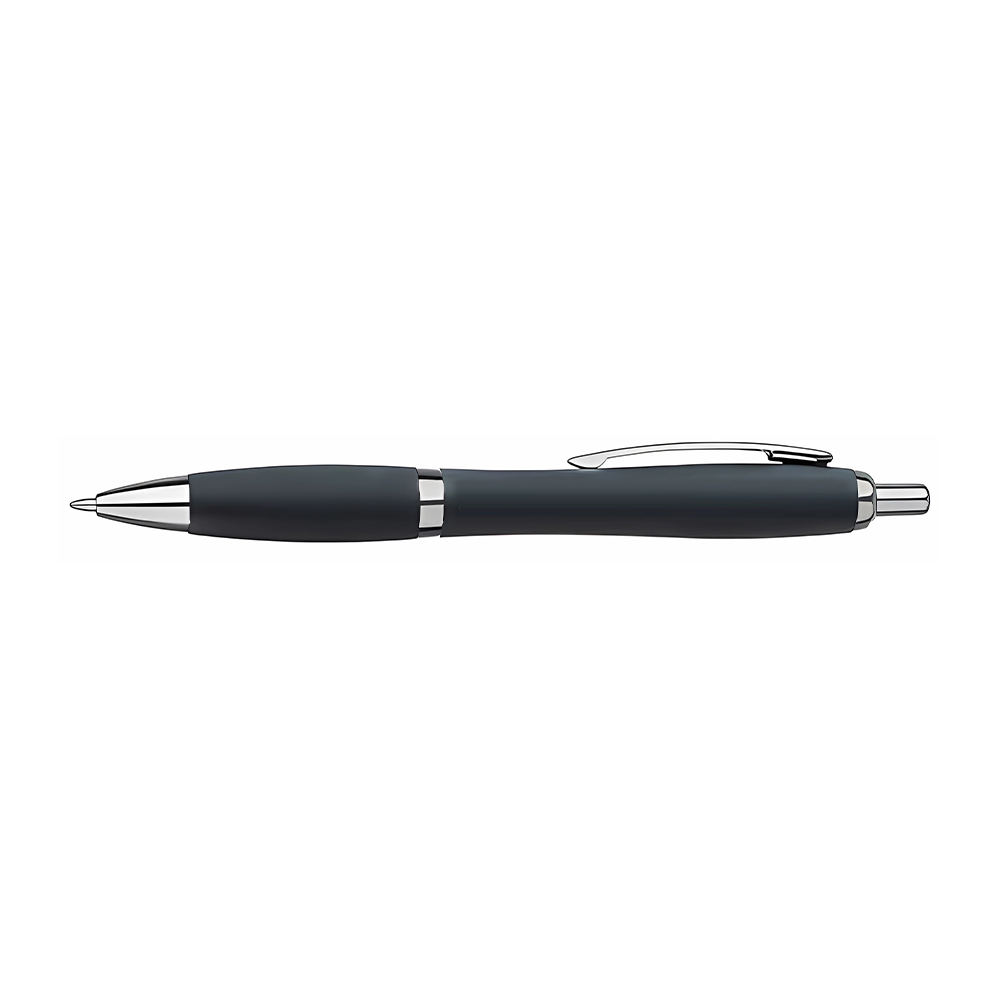 Satin Basset Full Color Click Pens-Black