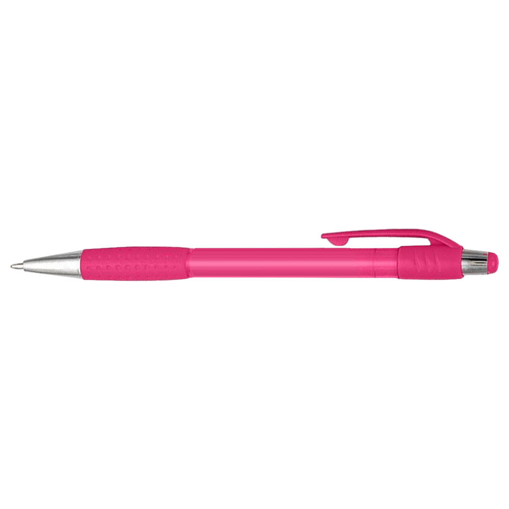 Translucent Pink Screamer Plastic Ballpoint Pen
