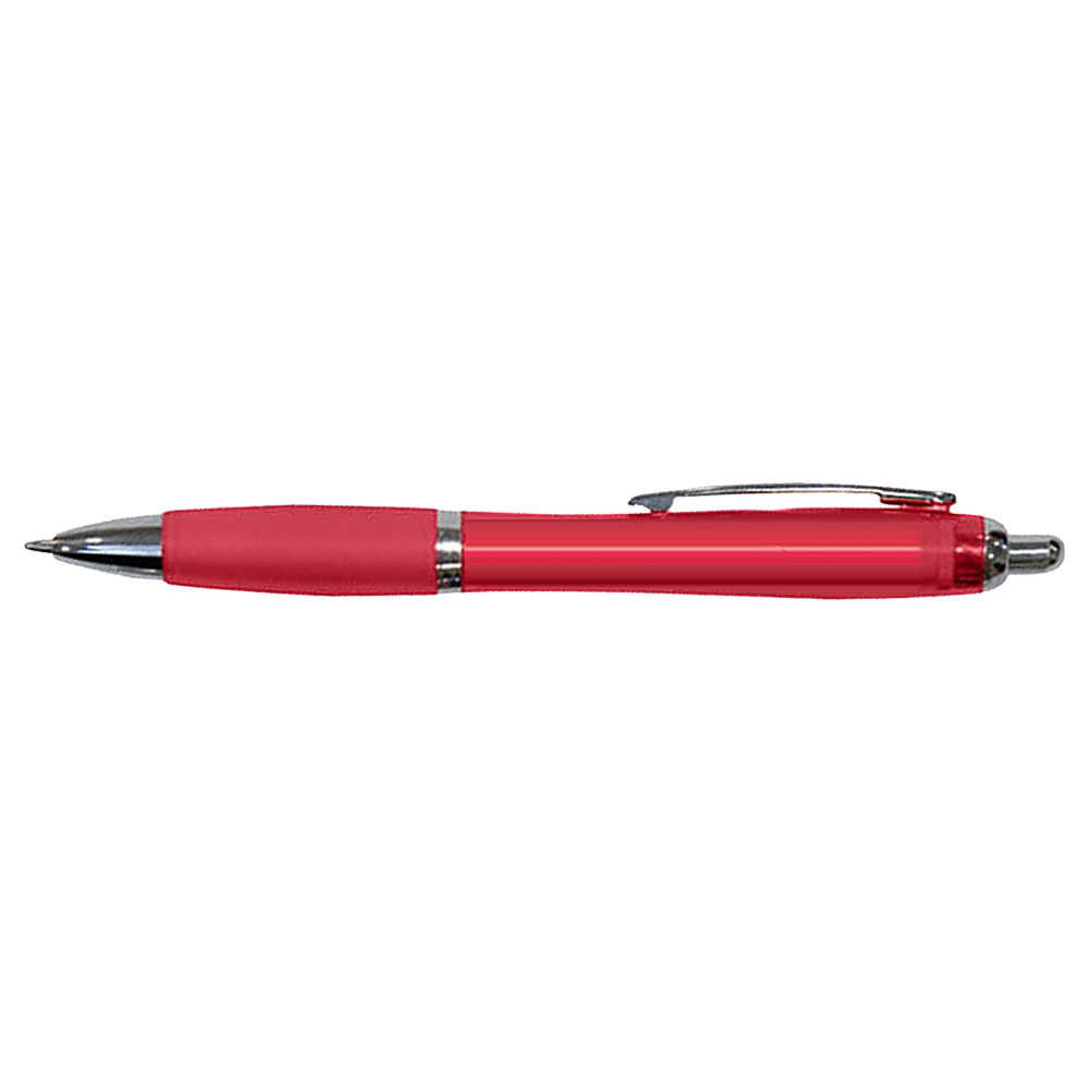 Translucent Red Retractable Basset Pen