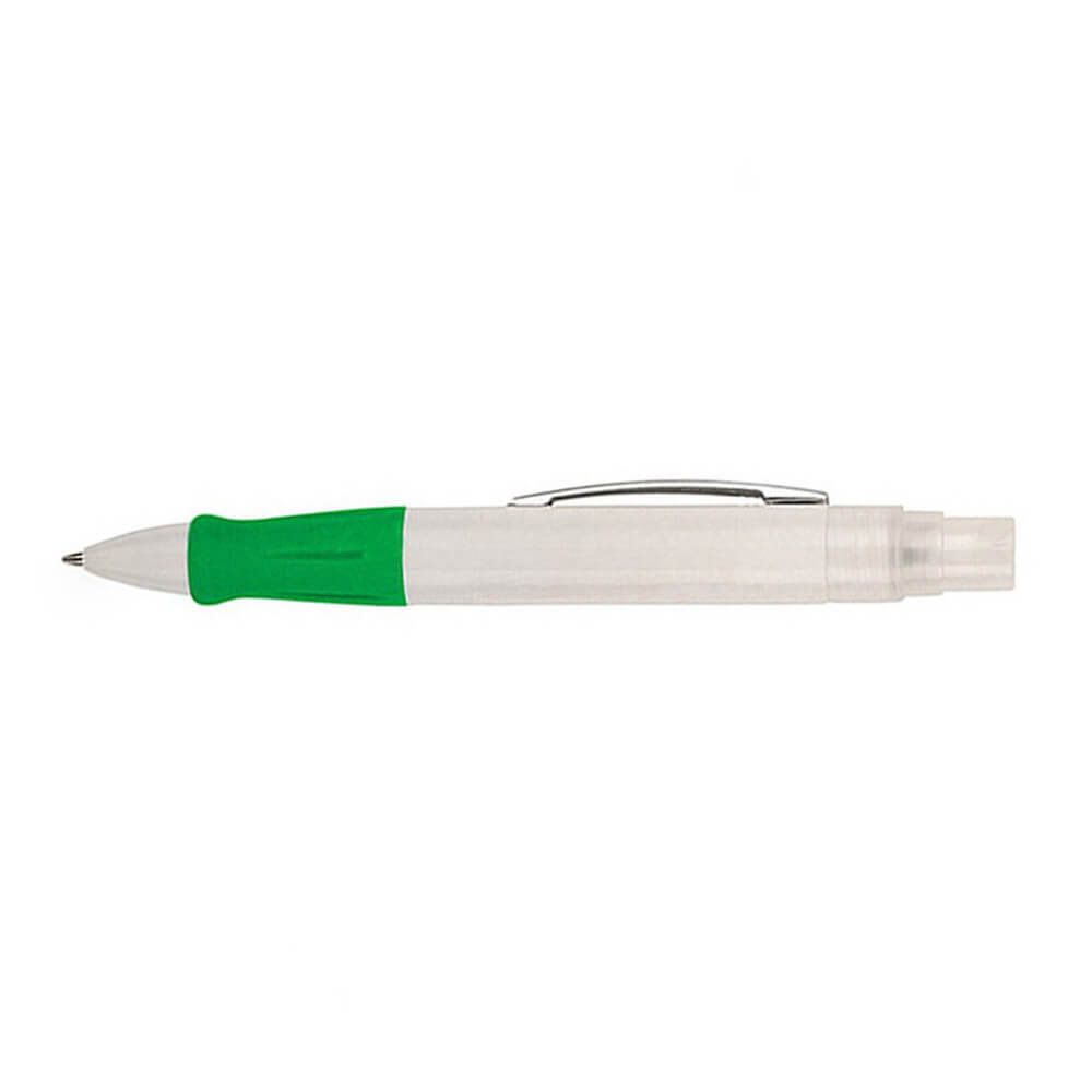 2 in 1 Customized Pen Combo With Sanitizer-Green