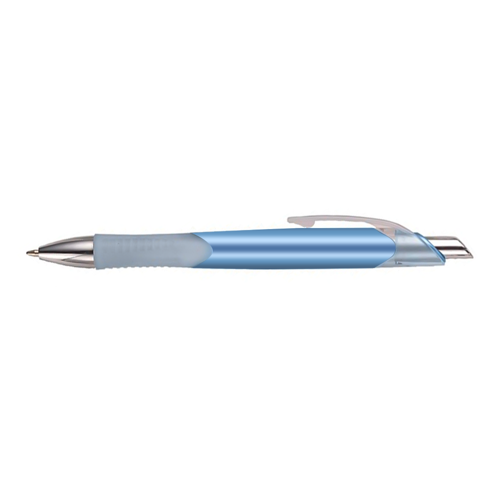 Custom Pastel Colored Aero Click Pens - Frosted Blue