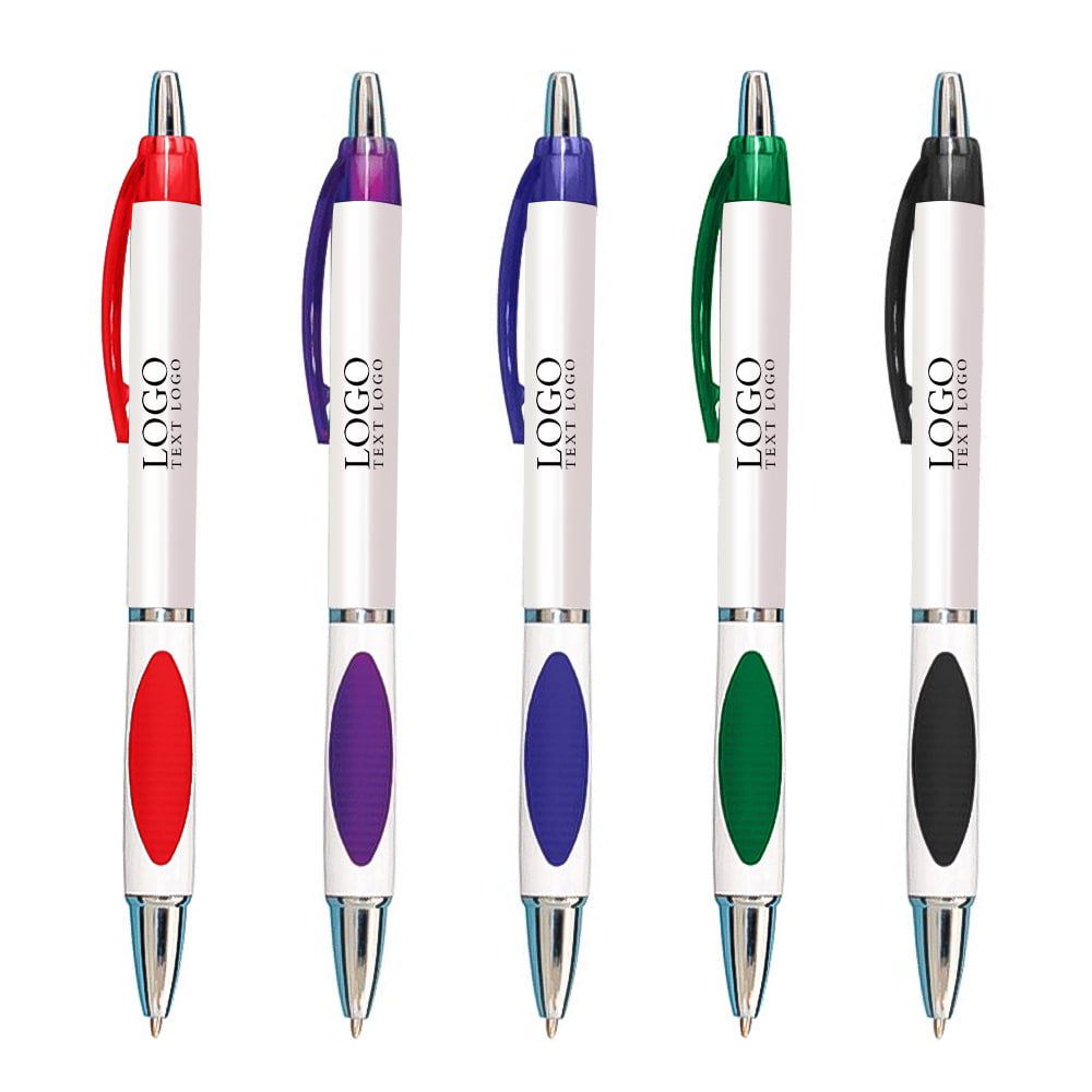 Custom Plastic Retractable White Denya Pens