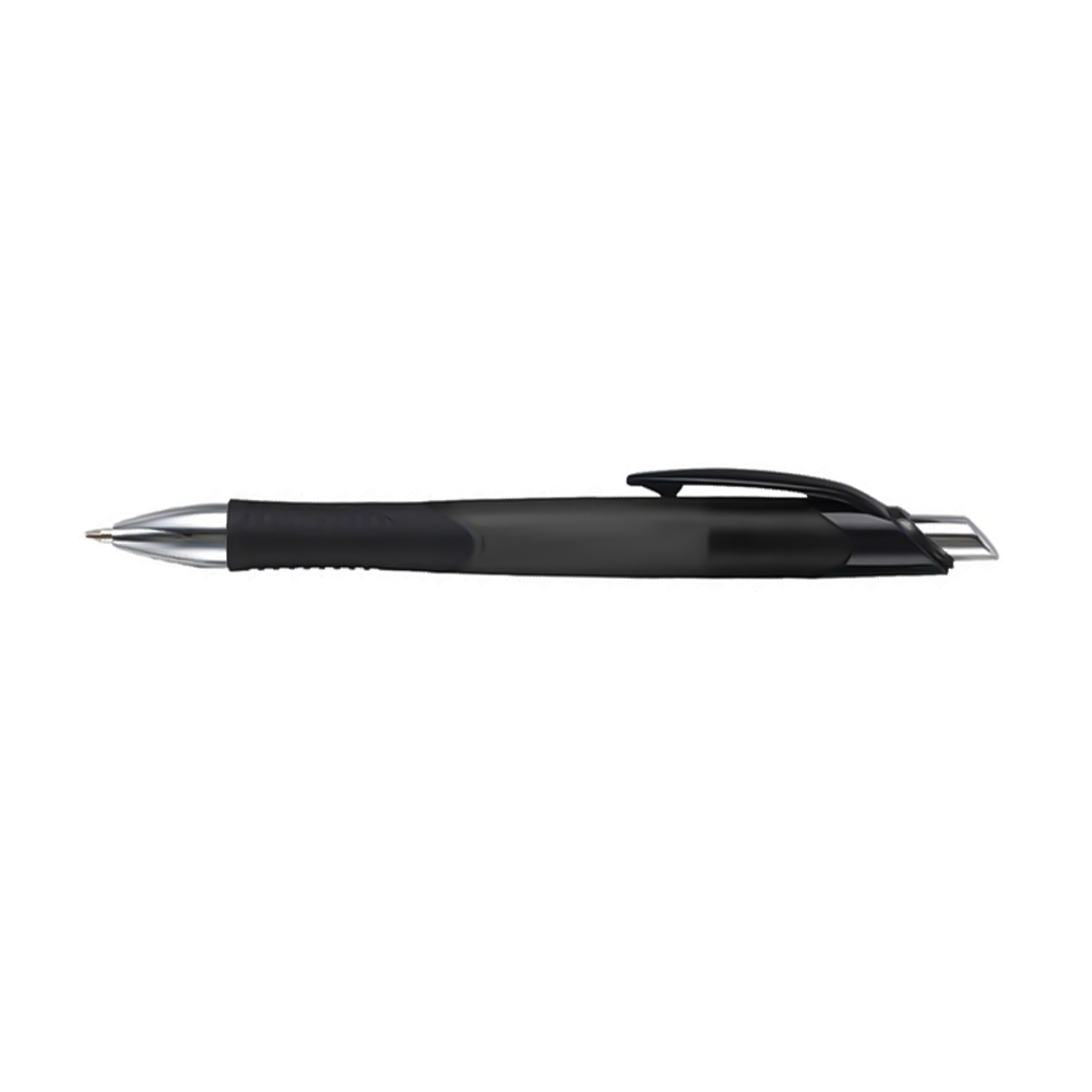 Customized Translucent Aero Click Pens - Trans Black