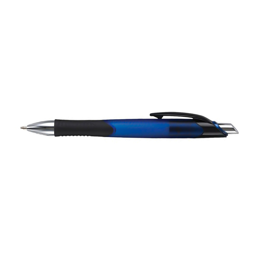 Customized Translucent Aero Click Pens - Trans Navy