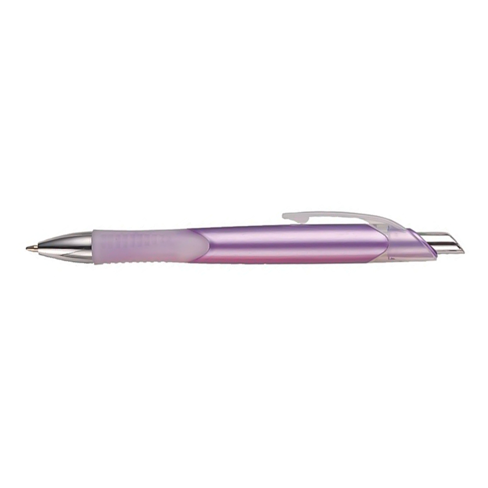 Personalized Pastel Colored Aero Click Pens - Frosted Purple