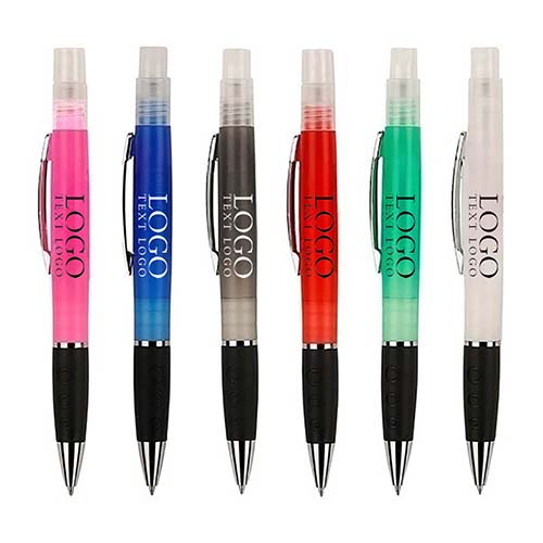 Twist Action Personalized Business Pens With Sanitizer