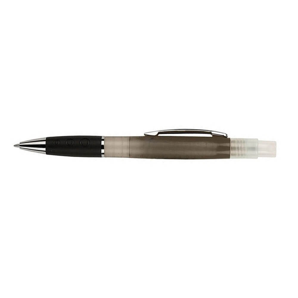 Twist Action Personalized Business Pens With Sanitizer-Black