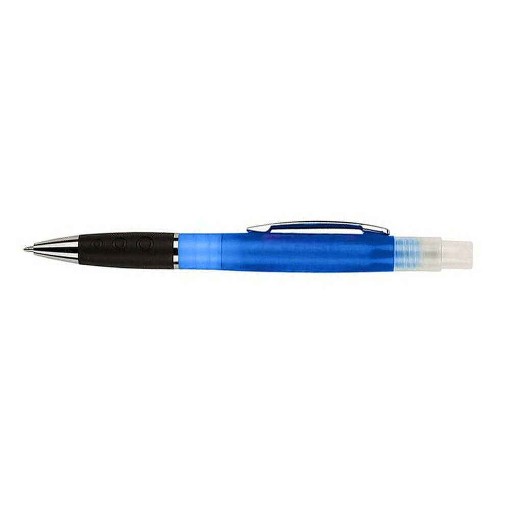 Twist Action Personalized Business Pens With Sanitizer-Blue