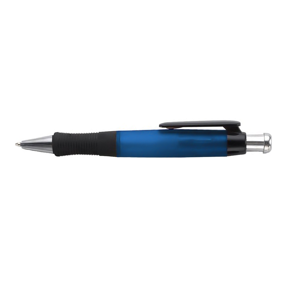 Custom Chubs Click Plastic Pens - Trans Blue