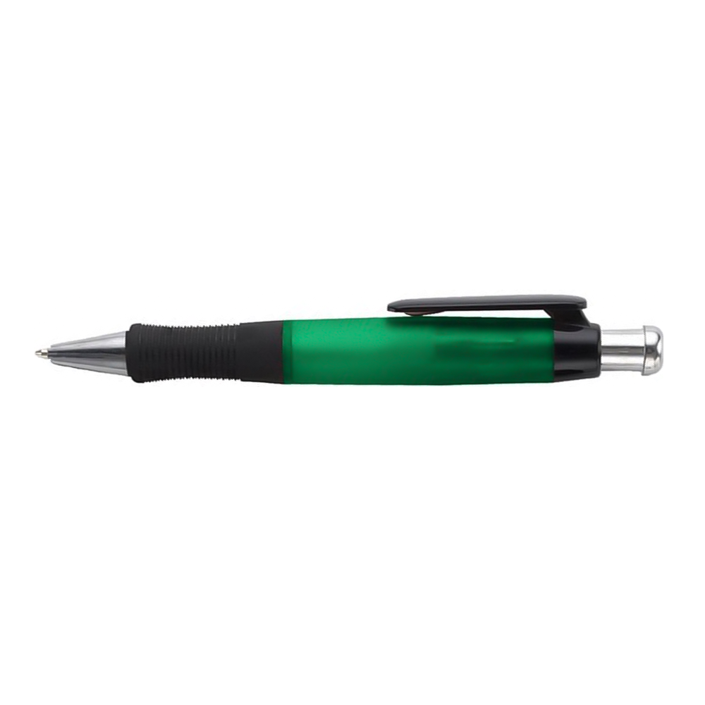 Custom Chubs Click Plastic Pens - Trans Green