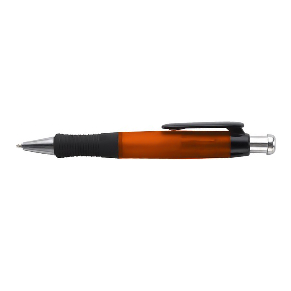 Custom Chubs Click Plastic Pens - Trans Orange