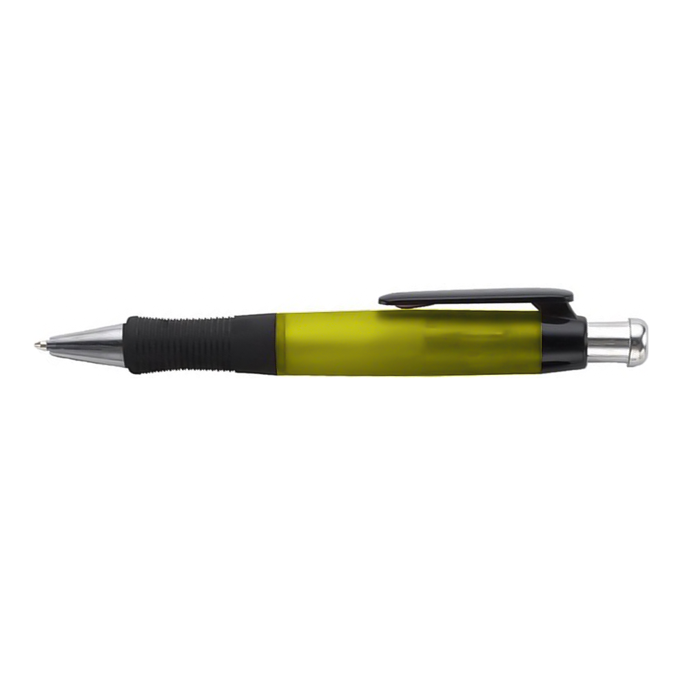 Custom Chubs Click Plastic Pens - Trans Yellow