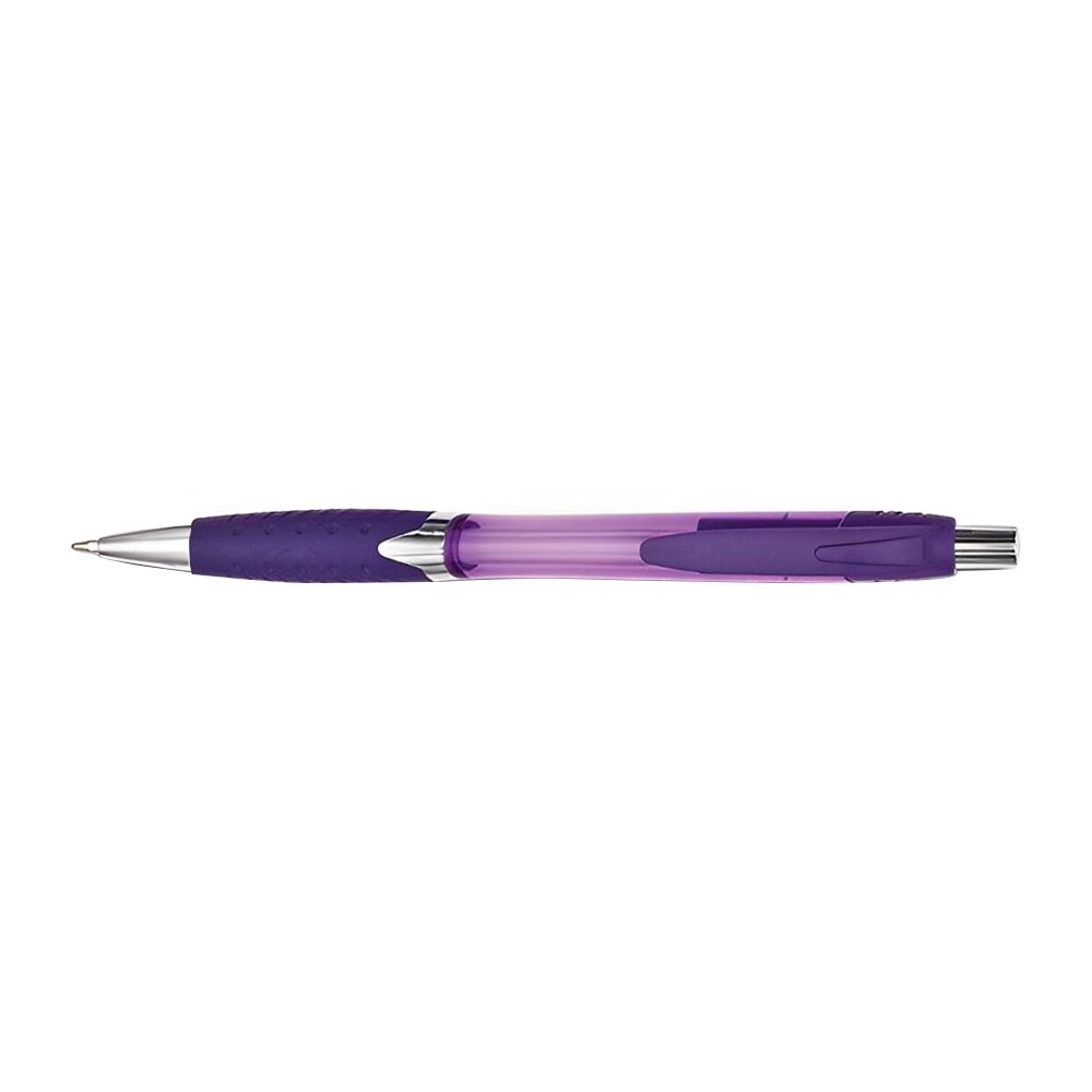 Custom Shouter Plastic Pens - Trans Purple