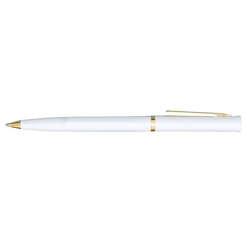 Angel Gold Twist Pen - White