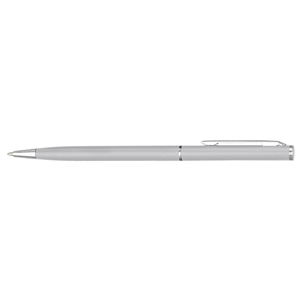 Custom Slim Twist Metal Pen -Sliver
