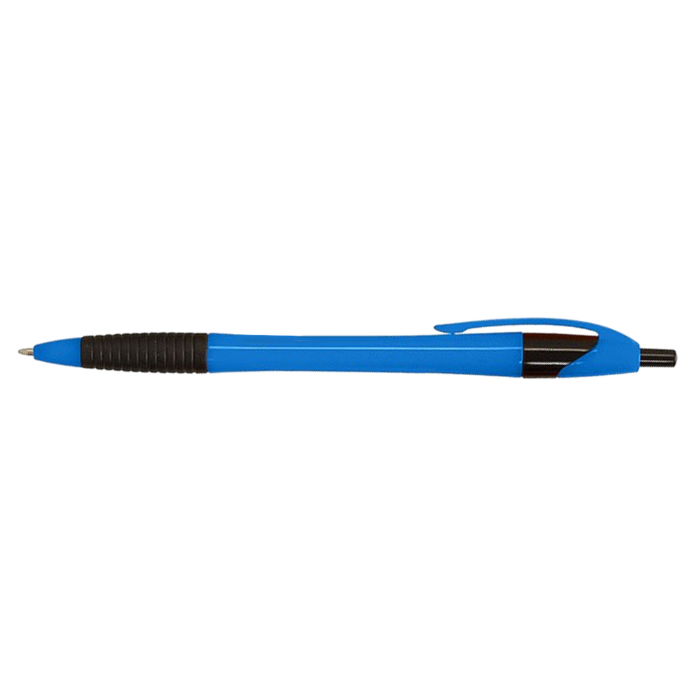 Customized Click Plastic Printed Gripped Slimster Pens - Blue