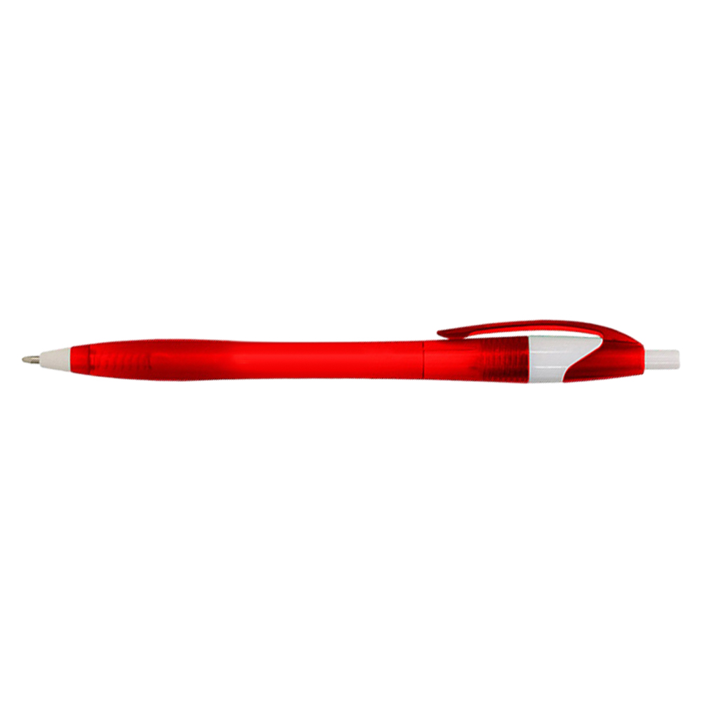 Customized Frosty Slimster Retractable Pen - FROSTED RED
